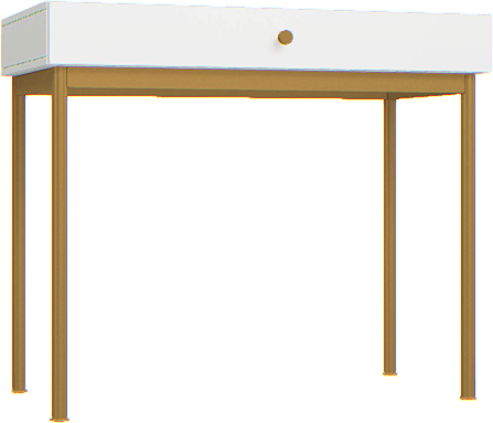 Toaletka Creative biało złota