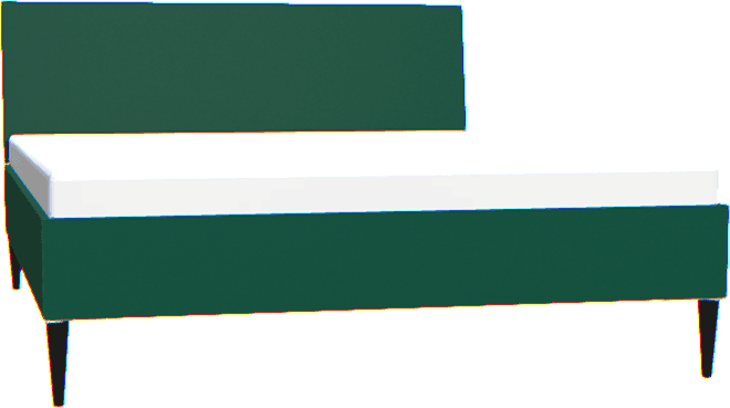 Łóżko 160x200 Creative zielony