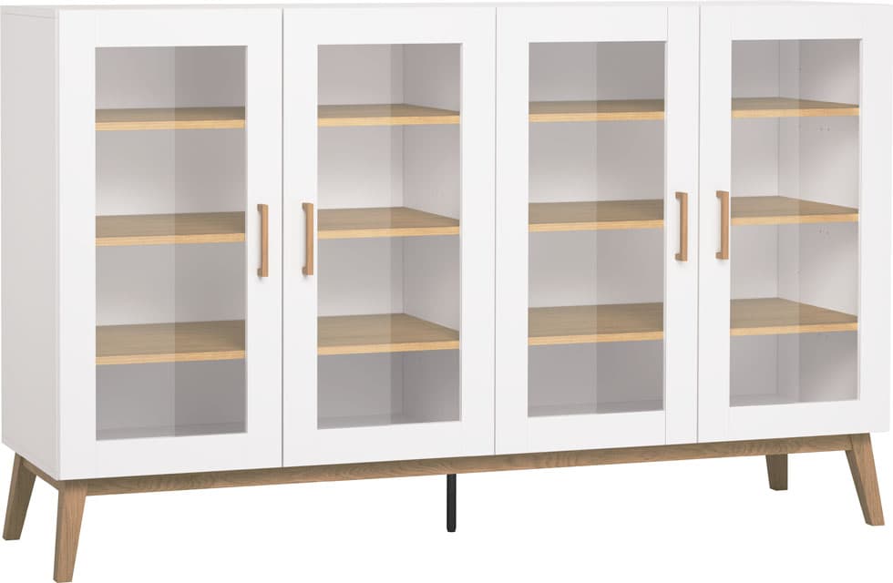 Bufet Creative biały fronty szklane